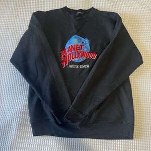 Vintage Planet Hollywood Myrtle Beach Crewneck Black Size M